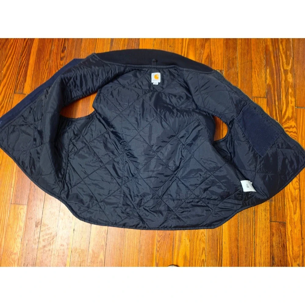 Carhartt VTG Sandstone Duck Vest Mens 2X Midnight Navy Quilted Insulated